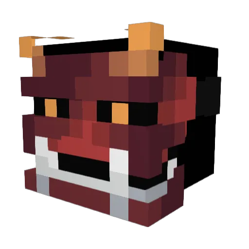 Blanah Minecraft avatar head, 3D render