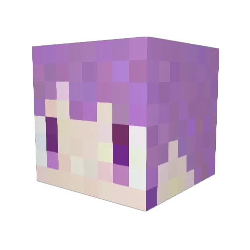 Blanc_k Minecraft avatar head, 3D render