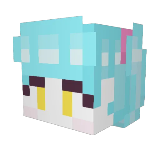 BlancheNeige71 Minecraft avatar head, 3D render
