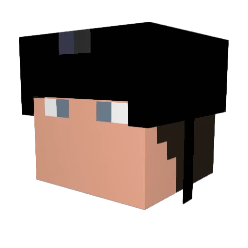 Blanchesss Minecraft avatar head, 3D render