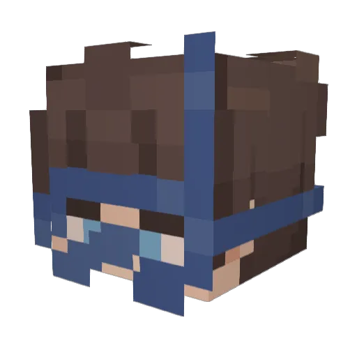 Blanchie4589 Minecraft avatar head, 3D render