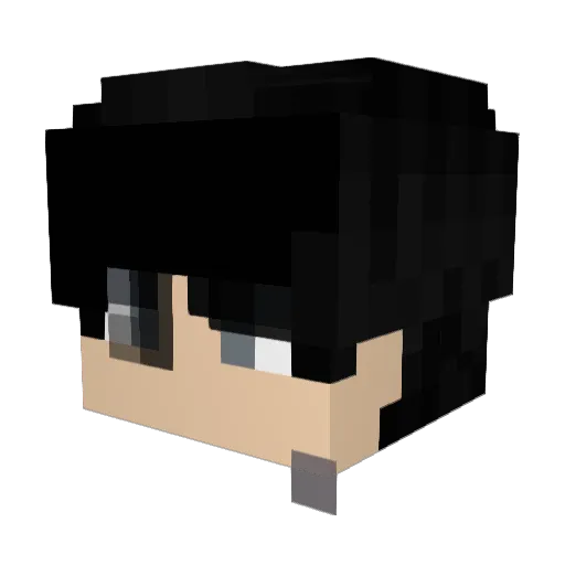 Blancose Minecraft avatar head, 3D render