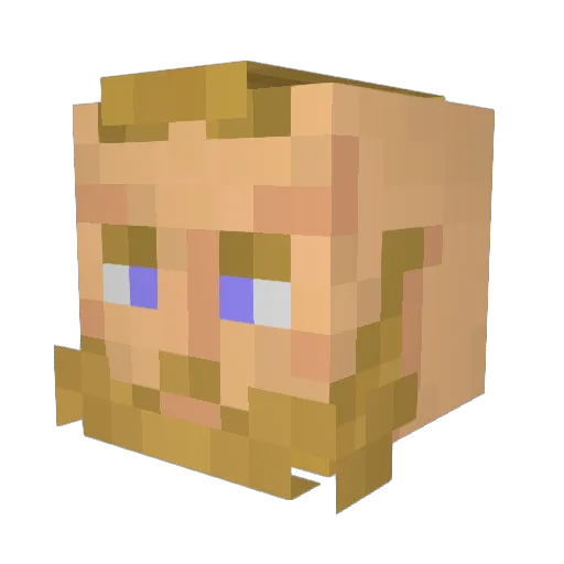 BlandedBoi Minecraft avatar head, 3D render