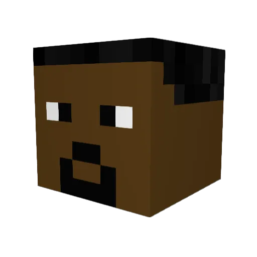 Blang69 Minecraft avatar head, 3D render