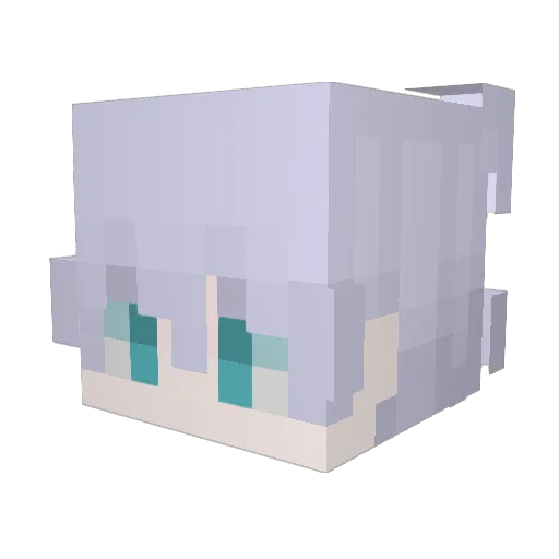 BlangQ Minecraft avatar head, 3D render