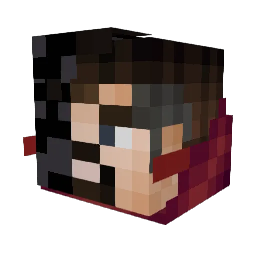 Blangg Minecraft avatar head, 3D render
