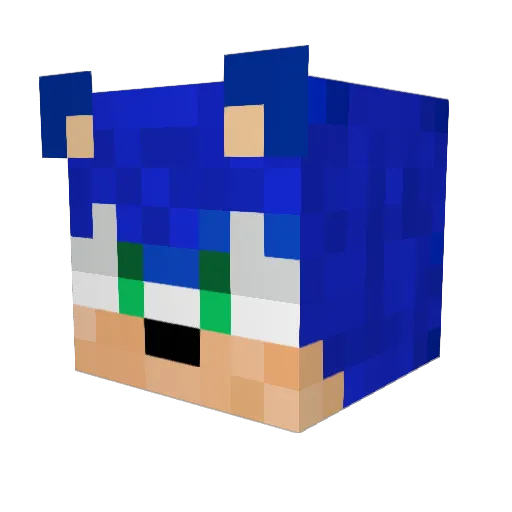 Blank55 Minecraft avatar head, 3D render