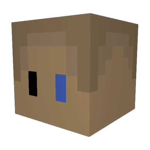 Blank671 Minecraft avatar head, 3D render