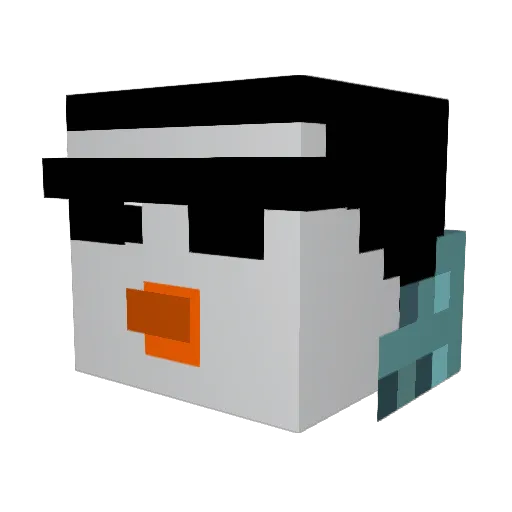 BlankBlank Minecraft avatar head, 3D render