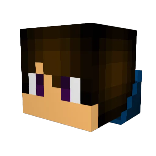 BlankGod Minecraft avatar head, 3D render