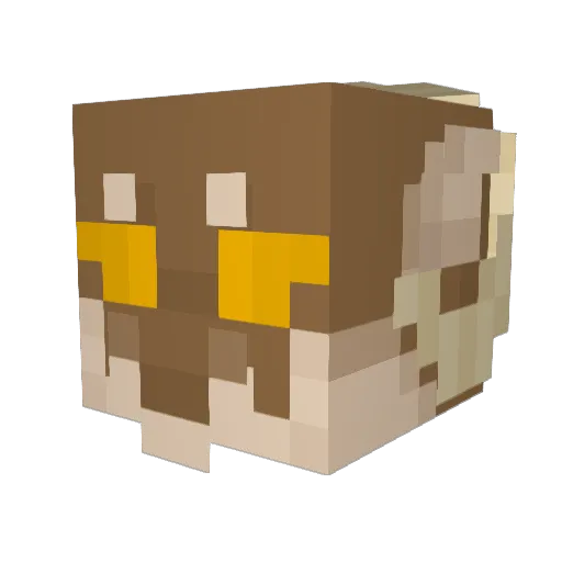 BlankHeart Minecraft avatar head, 3D render
