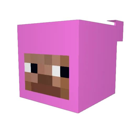 BlankStateOfMind Minecraft avatar head, 3D render