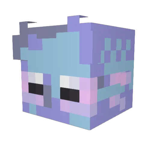Blank_006 Minecraft avatar head, 3D render