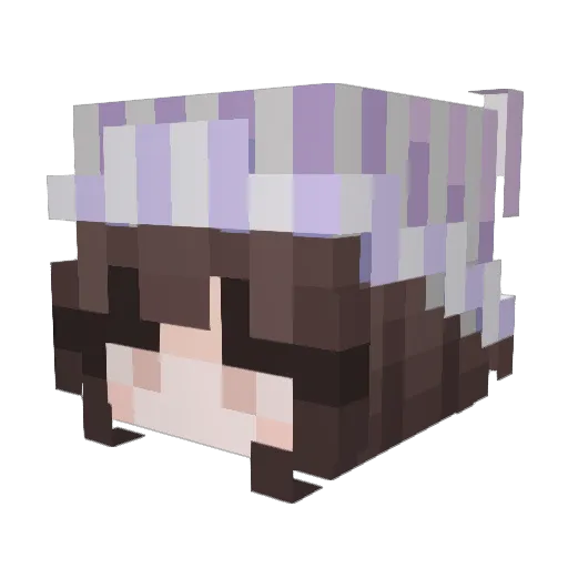 Blanka_2 Minecraft avatar head, 3D render