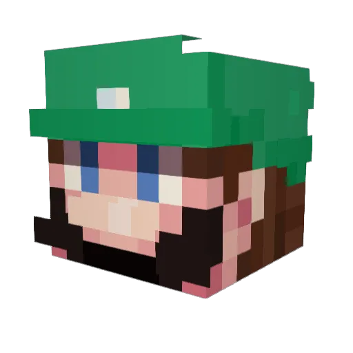 Blanka_Lisek Minecraft avatar head, 3D render