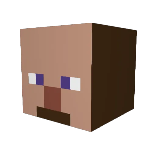 Blankamos Minecraft avatar head, 3D render