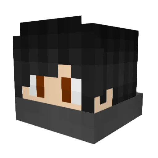 Blanked359 Minecraft avatar head, 3D render