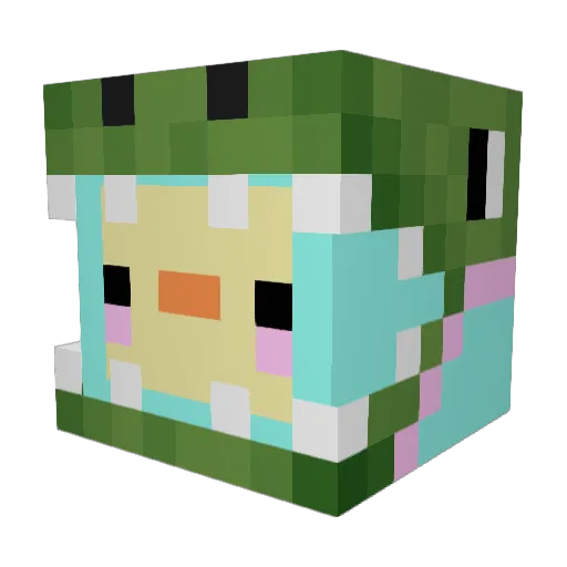 BlanketDreams Minecraft avatar head, 3D render