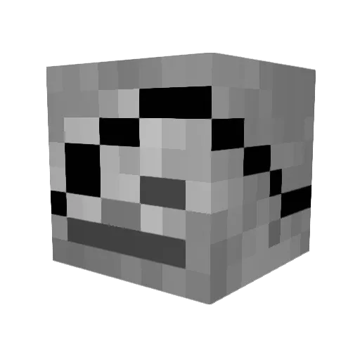 Blankk_Mind Minecraft avatar head, 3D render