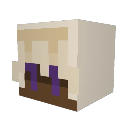 Blanknosie Minecraft avatar head, 3D render