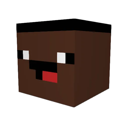 Blanks33 Minecraft avatar head, 3D render