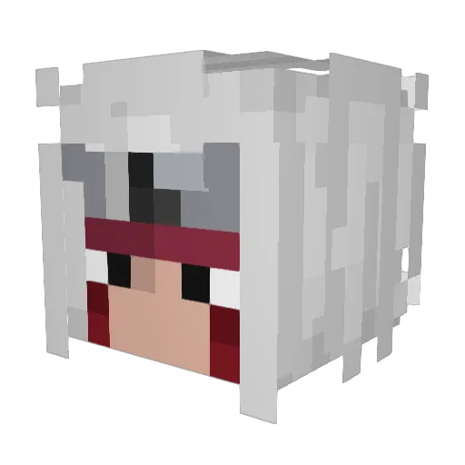 Blankssyyy Minecraft avatar head, 3D render