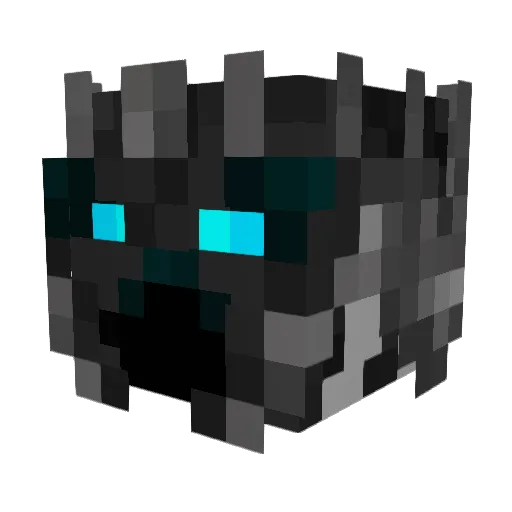 Blaqwolf Minecraft avatar head, 3D render