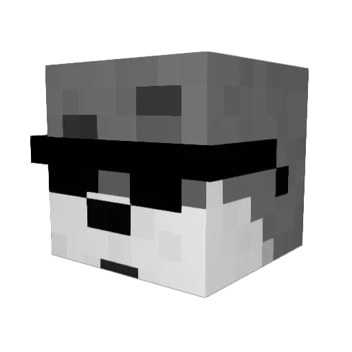 Blarak Minecraft avatar head, 3D render