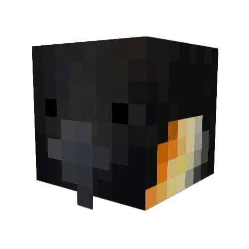 Blargarble Minecraft avatar head, 3D render