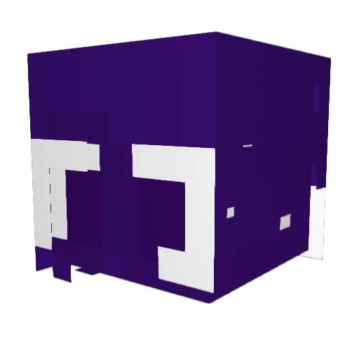 Blargette Minecraft avatar head, 3D render