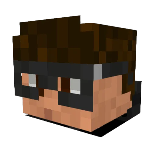 Blarplez Minecraft avatar head, 3D render