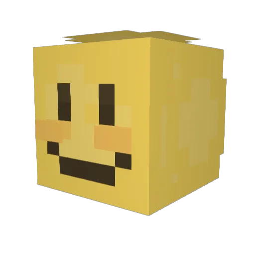 BlaryEels Minecraft avatar head, 3D render