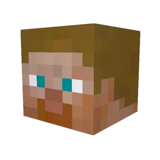 Blasied Minecraft avatar head, 3D render