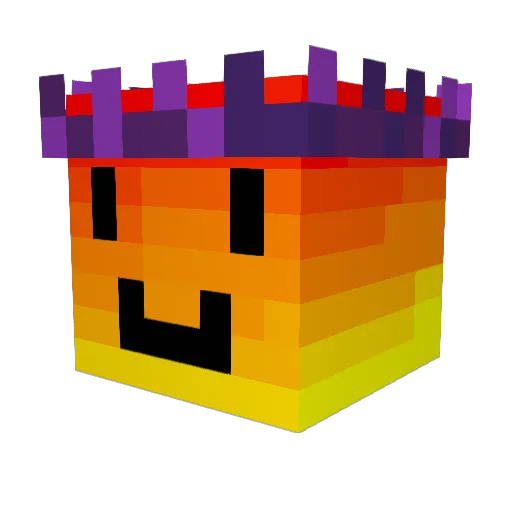 Blasing_Obsidian Minecraft avatar head, 3D render