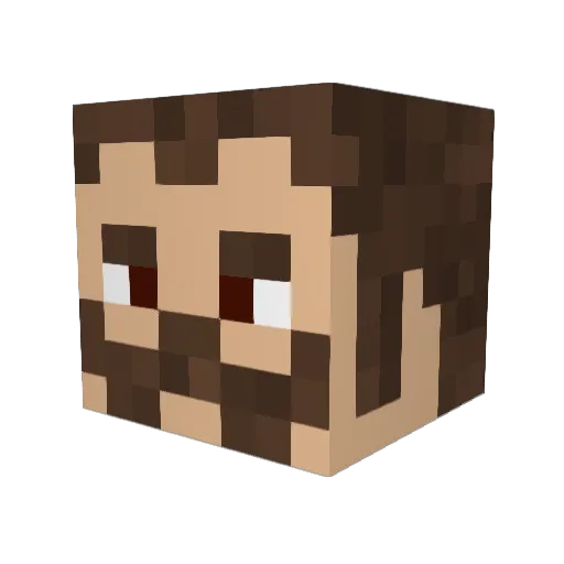 BlasitoPerron Minecraft avatar head, 3D render