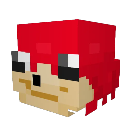 Blasshy Minecraft avatar head, 3D render