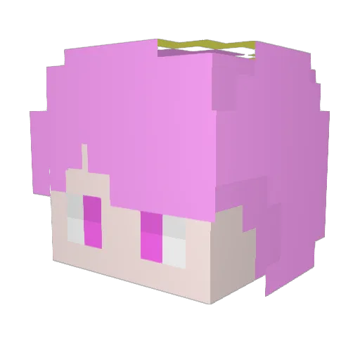 Blassom_ Minecraft avatar head, 3D render