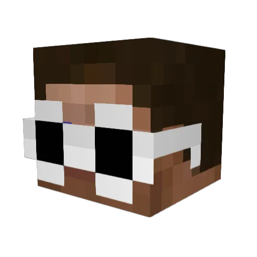 Blast3rr Minecraft avatar head, 3D render
