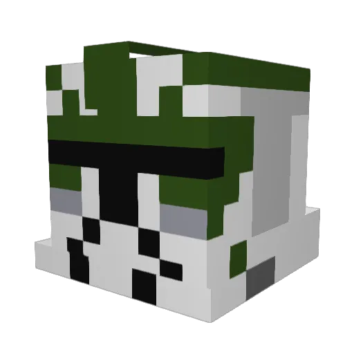 BlastDroid3 Minecraft avatar head, 3D render