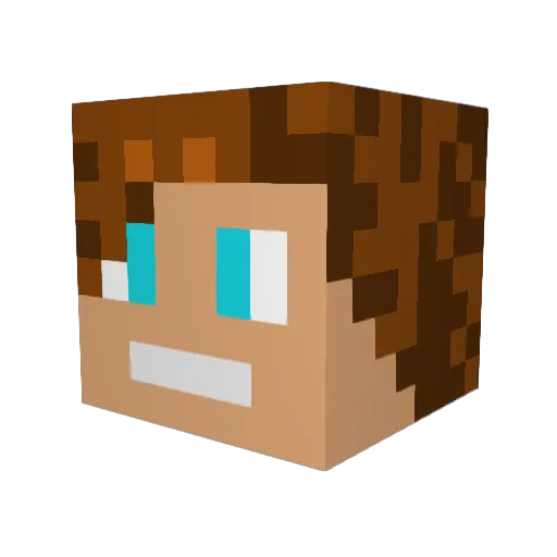 BlastFC12 Minecraft avatar head, 3D render