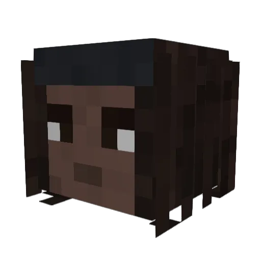 BlastFire Minecraft avatar head, 3D render