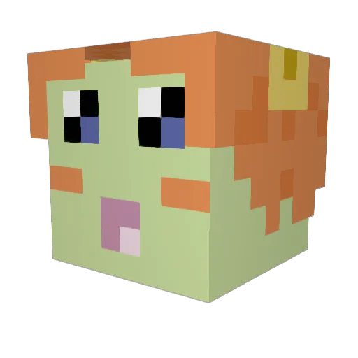 BlastKraken Minecraft avatar head, 3D render
