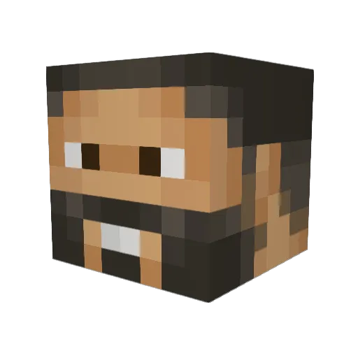 BlastNetwork Minecraft avatar head, 3D render