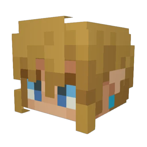 BlastZ_X Minecraft avatar head, 3D render