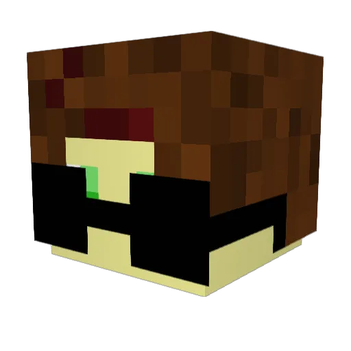 Blastcutepro Minecraft avatar head, 3D render