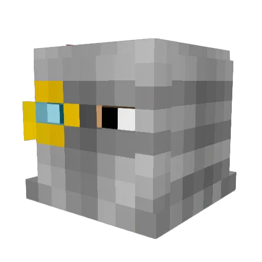 Blastdot Minecraft avatar head, 3D render