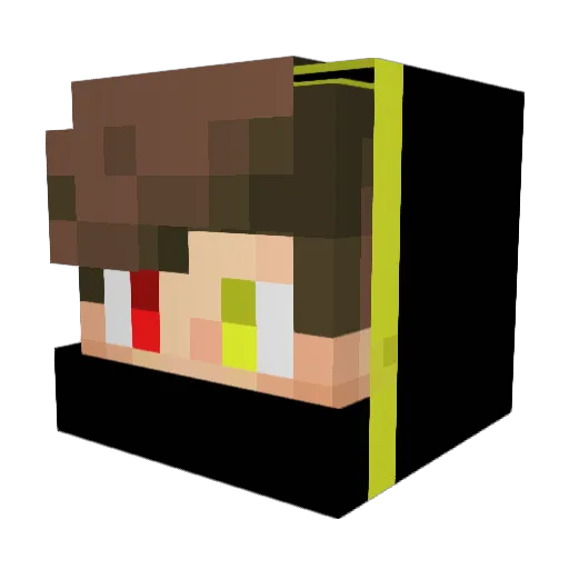 Blaster750 Minecraft avatar head, 3D render
