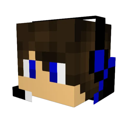 BlasterLord Minecraft avatar head, 3D render