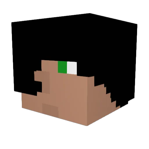 Blasterpark Minecraft avatar head, 3D render