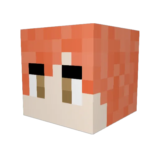 Blastpka Minecraft avatar head, 3D render